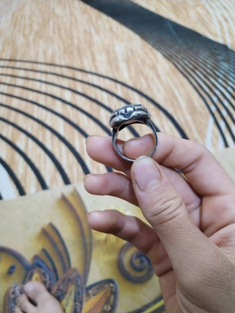 محبس يماني شجري شذرة سياغة يدوية قديمة رقم ***********
