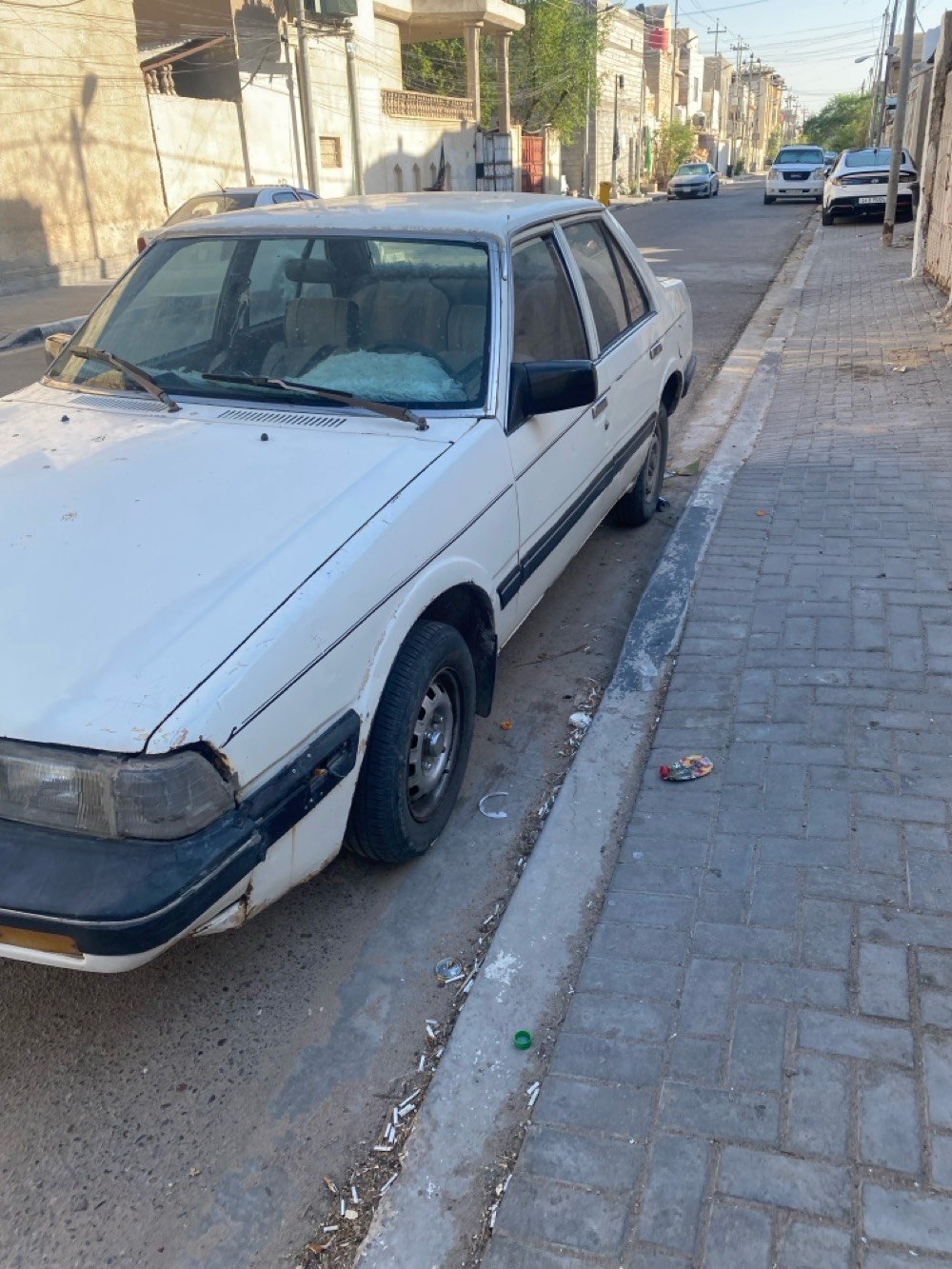 سلام عليكم مازده مديل 1986 حجم 626 مكينه بلاديه كابريته كير بلادي 5 نمر رقم انكليزي بسمنه تحويل ثاني يوم سياره حلوه استعمال للبيت السعر 25 وبيها مجال 