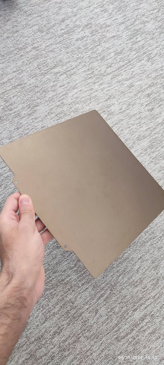 السلام علیکم

BIQU B1 SE

سرعة الطباعة 150mm/s

Layer hight 0.1mm to 0.3mm

Motherboard Bigtreetech SKR 2

Nozzel temp up to 260 C

Bed temp up to 110 C

Supported material : PLA ,  PETG , ABS

البید هو dual side ، PEI و textured carbon fiber و یاها البید الزجاجي

قیاس البید 235×235×220

شاشة تحکم لمس ملون

السوفتویر محدث لأخر اصدار

الإضافات:

ویاها کامیرا HD و raspberry pi و مثبت علیها octoprint ، امکانية التحکم و ارسال الملفات عبر ال wifi و میزة ال AI failure detection

بدء و إقاف الطباعة عبر الwifi


**إذا كنت صاحب هذا الإعلان وتريد حذفه لأي سبب، رجاءا أرسل رسالة إلى الدعم الفني**