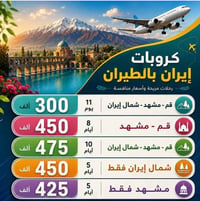 سفرة إيران • طيران داخلي • بري