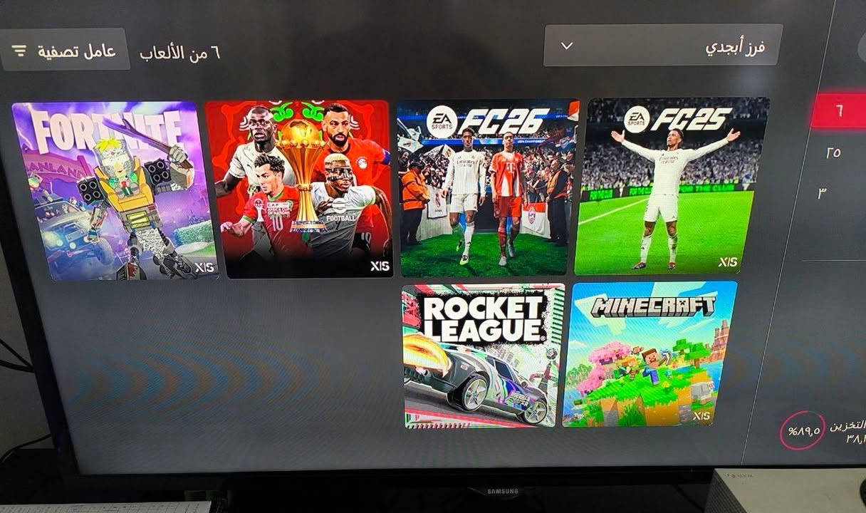 مواصفات الجهاز
الجهاز اصلي ولوك ما مفتوح أو داخل صيانة Xbox series s واليده مالته و كيبل HDMI الاصلي مالته والكارتونه نظيف جدا استعمال قليل
وبي هارد اضافي واحد تيرا بايت 
و شحن حماية ups حجم ٤٥٠٠
 و شاحنه مع بطاريتين لليده 

الالعاب: بي ٦ العاب ويتنزل عادي ماكو مشكله والالعاب هي: فورت نايت و روكت ليك و ماين كرافت و fc25 و fc26 و efootball 2026 

السعر: سعر الجهاز مع الملحقات ٣٨٥
أما جهازي مكلفنا ٥٦٠ ومستعمل نضيف 
وبي مجال بسيط 
مكاني حلة حي نادر الاولى ***********
