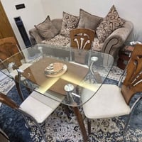 ميز طعام تركي • خشب زان • ٤ كراسي