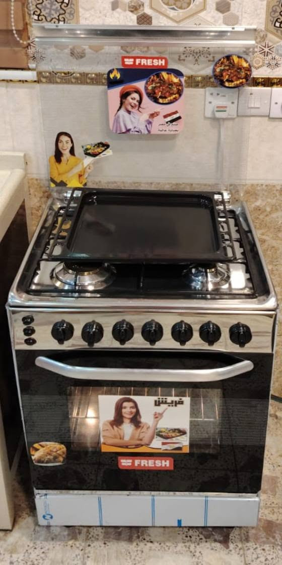❤️‍🔥طباخ فرش مصري للبيع❤️‍🔥
الطباخ ماركه معروفه FRESH (( المصري الأصلي)) بعده جديد بنايلون الشركه بالصفاح ولوجهه.
✅️ حجم 55×55. (( ابو الفرن الواسع )).
✅️ الطباخ سل ستيل كامل 4 عيون.
🔥كل العيون والفرن نااااره زرررركه🔥. 
 كل الكهربائيات تشتغل فووول بيه الجداحات وماطور شوي الدجاج والأضائه الداخليه للفرن ....وياه صينيه وشبجه الفرن وقاعده شوي الدجاج.
((مكلفه بالنشر فقط))...ماعدهم لا حجز للطباخ ولا توصيل.
مكانه الاعظميه. 
🔴 السعر 170 قفل 🔴 السعر مابيه مجال...لان هذا نص سعر الجديد دينباع وهو مايفرق عن الجديد بشي.
*********** ببه واتساب ✅️
