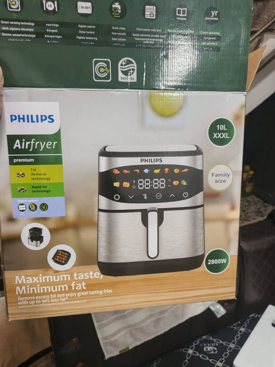 قلايه هوائيه جديده 10L حجم XXXL الحجم العائلي 2800W من شركه بلبس التفاصيل مذكوره بالصور 
للتواصل ***********واتساب فقط
