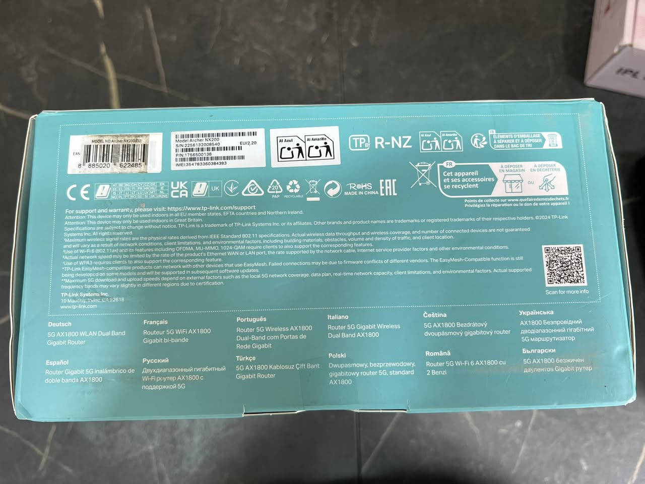 TP-Link Archer NX200 AX1800Mbps Wi-Fi 6 5G
راوتر تي بي-لينك آرتشر NX200 AX1800Mbps واي فاي 6 5G مع منفذ شريحة SIM، سرعات تنزيل تصل إلى 4.67 جيجابت في الثانية، راوتر واي فاي ثنائي النطاق، منفذ جيجابت LAN/WAN، معزز واي فاي سهل الاستخدام جدید کبس


**إذا كنت صاحب هذا الإعلان وتريد حذفه لأي سبب، رجاءا أرسل رسالة إلى الدعم الفني**