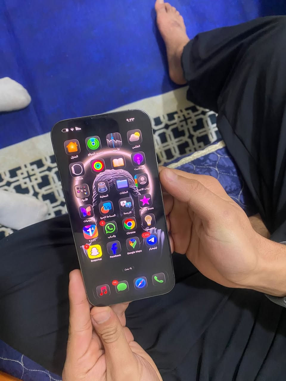 السلام عليكم أيفون 13برو ماكس مبدل شاشه بـ150 وكامره ذاكره 128لون اسود بطاريه 79 ما يصرف سعر 400قفل مكاني بغداد وياه كارتونه وكيبل شحن الأصلي وكفر  
رقمي ***********
