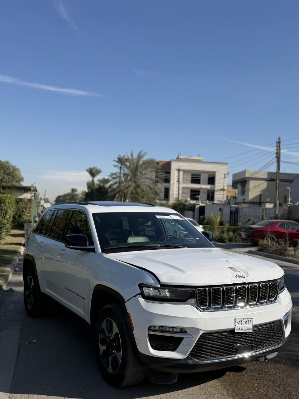 السلام عليكم جيب كراند شيروكي 4XE 2024 وارد امريكي ابيض  لمتيد فول سياره
Jeep Grand Cherokee 4Xe 2024 المكينه : 2000  تيربو + هايبرد + بلك ان 
المسافة المقطوعة : 40 الف 
الضرر : فقط طعجه بالبنيد بدون ايرباك 
حالة الايرباك : سليم مطاك ولا ايرباك
#مواصفاتها
1.شاشه 
2.بصمه
3. تشغيل عن بعد
4.دمام خلفي
5.كشنات جلد
6.كشن السايق ميمري
7.كشنات كهرباء
8.صندوك كهرباء
9.حساسات خلفيه
10. قطع تبريد 
11.اشاير بالمري
12.رادار امامي
13.رادارات 360
14.ثلاث وضعيات قياده
15. بنوراما فتحتين
16. كير ماوس
17. نظام منحدرات
18. هيترات بالكشنات 
19.ويل كب كروم
20.لايتات لد
21.بكلايت لد
22.كشافات
23.بصمة ابواب
فول مواصفات 1/1 تحويل ثاني يوم
#السعر : 31500  
تفاصيل اكثر هذا رقمي 
*********** او ***********
مكاني بغداد حي الجامعه شارع الربيع
