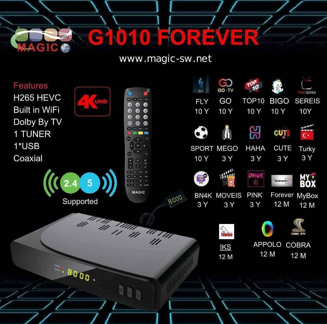 🔥 توفر من جديد الوحش العملاق والراقي 💪📡
✨ متوفر الآن لدى معرض النرجس للستلايت ✨
⚡ جهاز الأسطورة MAGIC G1010 FOREVER ⚡
رسيفر قوي يجمع بين الأداء العالي، التقنيات الحديثة، والاشتراكات الطويلة 🔥
كل التفاصيل مرتبة وواضحة لسهولة الاختيار 👇👇
⚙️ المواصفات الفنية للجهاز
🚀 الأداء والجودة
✔️ يدعم دقة عرض 4K UHD بجودة فائقة 📺
✔️ يدعم ترميز الفيديو H.265 HEVC لأفضل جودة وأقل استهلاك 📡
✔️ معالج قوي لأداء سريع وثابت ⚡
✔️ ذاكرة RAM تصل إلى 4GB (حسب بعض المصادر) 💾
✔️ ذاكرة فلاش داخلية لتخزين السوفتوير 🔧
🌐 الاتصال والدعم
📶 واي فاي داخلي مدمج (Built-in WiFi)
📡 يدعم 5G WiFi
🔌 منفذ شبكة Ethernet LAN
🔌 منفذ USB ×1
📡 Tuner واحد لاستقبال الإشارة
🔊 الصوت والترجمة
🎧 صوتيات ممتازة ونقية
🗣️ تحويل المعلق من الإنجليزي إلى العربي عبر أقمار الشيرنج
📝 دعم الترجمة الاحترافية
🔊 دعم Dolby Audio (حسب دعم التلفاز)
🎥 مزايا التشغيل
✔️ دعم IPTV لمشاهدة الباقات عبر الإنترنت 🌍
✔️ خاصية TimeShift (إيقاف واستكمال البث) ⏸️
✔️ خاصية Replay لإعادة المشاهدة 🔁
✔️ دعم الترجمة لقنوات DVB + TXT 📝
❌ لا يعمل بنظام Android
❌ لا يحتوي على متجر Google Play
📡 الاشتراكات المرفقة مع الجهاز
🔴🌐 IPTV
01️⃣ FLY IPTV — 10Y
02️⃣ BIGO IPTV — 10Y
03️⃣ ALEX TV — 15M
04️⃣ VIRA TV — 15M
05️⃣ SHOWSAT — 15M
06️⃣ MANGO — 15M
07️⃣ MEGO IPTV — 3Y
08️⃣ HAHA IPTV — 3Y
09️⃣ CUTE IPTV — 3Y
🔟 TURK Series — 3Y
1️⃣1️⃣ PINK IPTV — 3Y
1️⃣2️⃣ BN4K — 3Y
1️⃣3️⃣ TOPTEN VOD — 3Y
1️⃣4️⃣ Forever IPTV — 12M
1️⃣5️⃣ MyBox IPTV — 24M
1️⃣6️⃣ COBRA IPTV — 12M
1️⃣7️⃣ APPOLO IPTV — 12M
📌 شيرنج IKS
🔓 شيرنج مرفق 12 شهر لفتح بعض القنوات المشفرة
⚠️ ملاحظات مهمة
✔️ الاشتراكات تختلف حسب البائع والعرض
✔️ بعض الأجهزة تدعم USB مودم 3G / 4G
✔️ صوت Dolby يعتمد على دعم التلفاز
✔️ جهاز عملي وسهل الاستخدام بدون نظام Android
📊 الخلاصة
✅ رسيفر قوي مع IPTV واشتراكات طويلة
✅ يدعم 4K + H.265 + WiFi + 5G + Dolby + ترجمة احترافية
✅ صوتيات مميزة وتحويل المعلق للعربي
✅ مناسب للرياضة، الأفلام، والترفيه 🎬⚽
✅ أداء ثابت وسهل الاستخدام
📞 للحجز والاستفسار حصراً عبر الخاص أو الاتصال
🚚 خدمة توصيل متوفرة لجميع محافظات العراق 🇮🇶
📲 واتساب:
https://wa.me/7712524420�
✨ معرض النرجس للستلايت – الجودة عنواننا ✨


**إذا كنت صاحب هذا الإعلان وتريد حذفه لأي سبب، رجاءا أرسل رسالة إلى الدعم الفني**