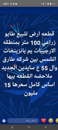 الارجبيات • ١٠٠م • للبيع