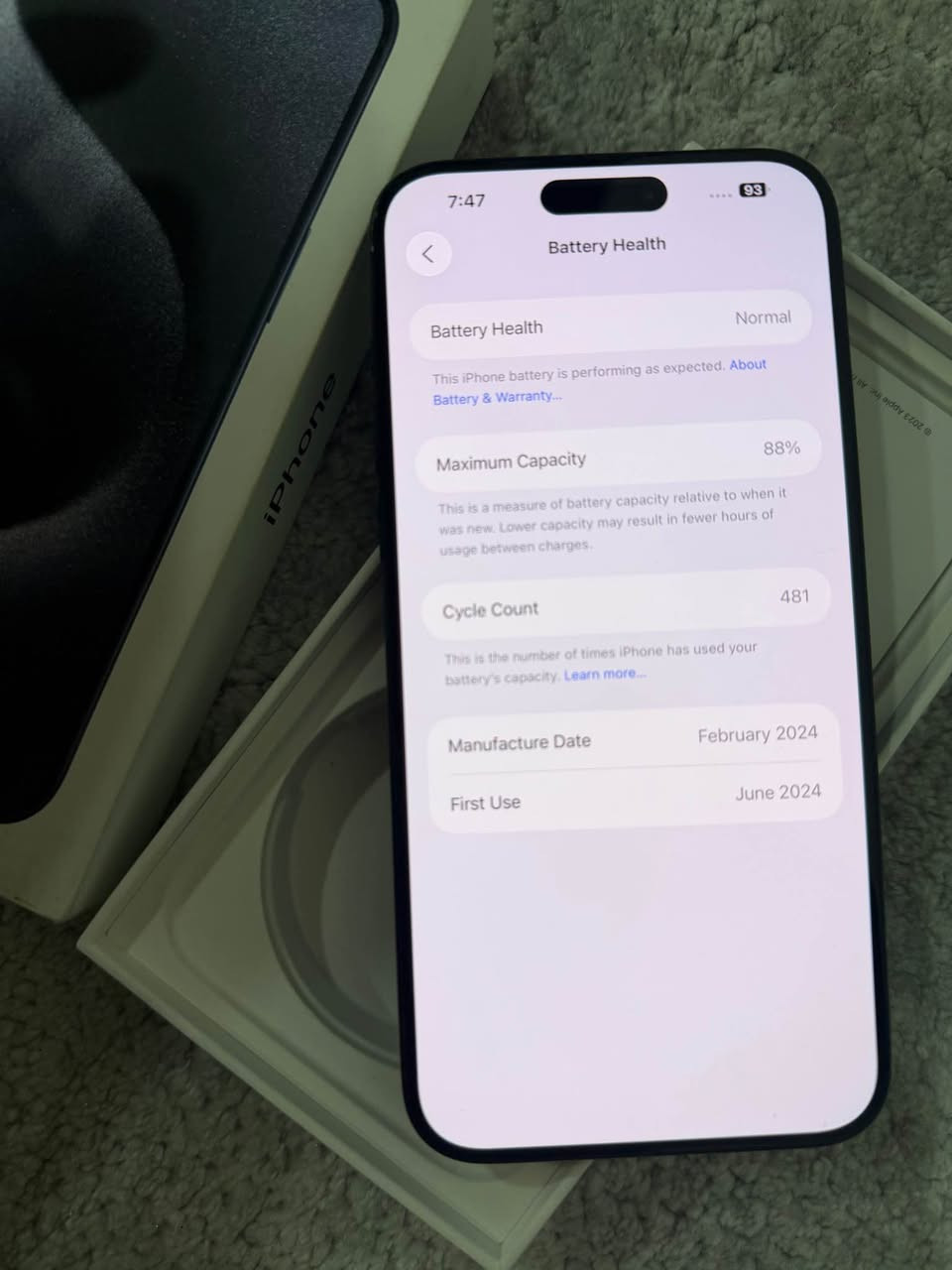 سه ر داني ستوري بكه هه رزاني له وييه✅✅
ئايفون ١٥ پروماكس  ٢٥٦ گيگا يه ك سيم پاتري ٨٨
كامل ئه شيا ✅✅
خاويني سه دا ٩٨✅✅
به شه رتي وه ستا سليكون  هه وا دارو به رد✅✅✅
زه مان يه ك مانگ✅✅✅
ناونيشان سليماني شه قامي مه وله وي  باوان ستور به رامبه ر بازاري سوز✅✅ السليمانية, العراق


**إذا كنت صاحب هذا الإعلان وتريد حذفه لأي سبب، رجاءا أرسل رسالة إلى الدعم الفني**