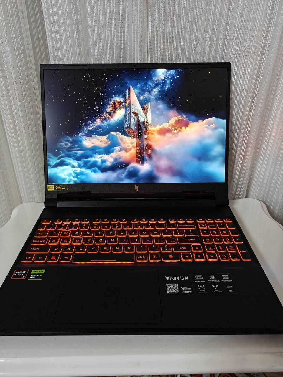 🔥Model: Acer Nitro V 16 AI OpenBox Full Gaming🔥
Model Number: ANV16-42-R309

Color: Shale Black

OS: Windows 11 Home

Processor: AMD Ryzen 5 240

GPU: NVIDIA GeForce RTX 5050 8GB GDDR6

Display: 16-inch IPS

Resolution: 1920×1200 (WUXGA)

Refresh Rate: 180Hz

RAM: 16GB DDR5 5600MHz

Storage: 512GB PCIe NVMe SSD

--------------------------------------------------------

🔂 الابتوب مو مستخدم ٣ مرة مشحون فقط للفحص الابتوب جدید جدید کل ملحقات ویاها

🔂 لابتوبەکە بەکار نەهاتووە ٣ جار تەنها شەحن کراوە بۆ تاقی کردنەوە لاپتۆبەکە نوێ نوێیە هەموو شتێکی خۆی لەگەڵە 
--------------------------------------------------------
☎️ للتواصل عبر الواتساب او مانسجر
☎️ بۆ پەیوەندی لە رێی ماسنجر یان واتساب
الرقم ***********

--------------------------------------------------------
📍 موقع كركوك بنجا علي 
📍 ناونیشان كرکوك بنجا عەلی 

--------------------------------------------------------
