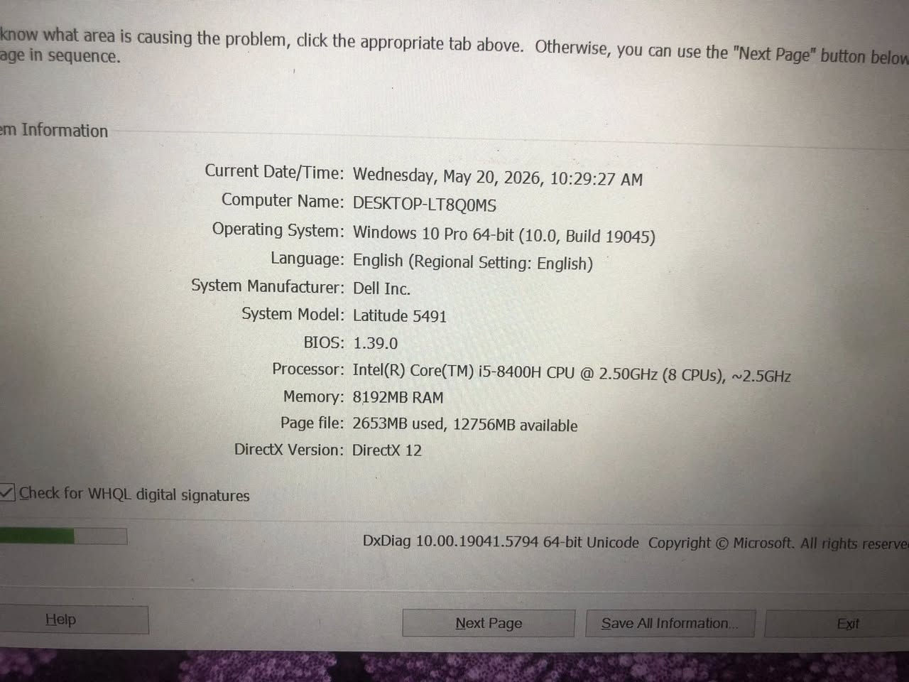 جهاز Dell Latitude 5491 هو حاسوب محمول ضمن فئة الأعمال (Business Class)، يتميز بتصميم متين وأداء قوي. يعتمد على معالجات قوية من الجيل الثامن (فئة H)، مما يجعله خياراً ممتازاً للمحترفين، والبرمجة، والمهام المكتبية
الشاشة: 14 بوصة بدقة (Full HD) أو (HD)， مع تقنية مقاومة التوهج。الذاكرة العشوائية (RAM): سعة تبدأ من 8 جيجابايت DDR4 وتصل حتى 32 جيجابايت。مساحة التخزين: يدعم أقراص فائقة السرعة (NVMe SSD) تبدأ غالباً من 256 جيجابايت
معالج كور اي ٥ جيل ثامن نوع h 
السعر ٣٢٠ الف
شاشه لمس


**إذا كنت صاحب هذا الإعلان وتريد حذفه لأي سبب، رجاءا أرسل رسالة إلى الدعم الفني**