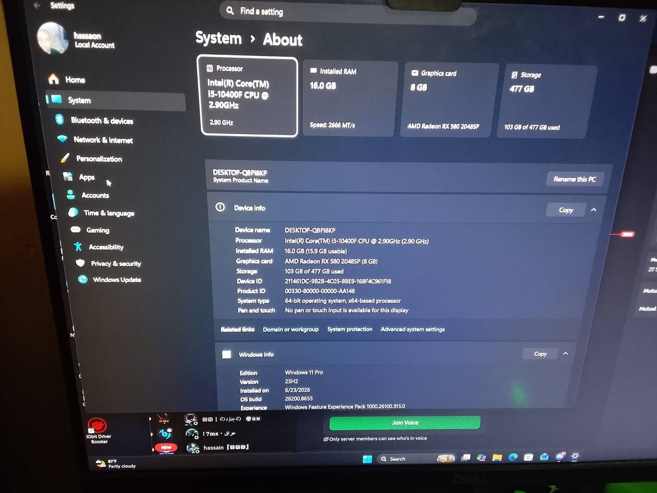 ليفونالسلام عليكم pc البيع مواصفاته بل صوره ويه شاشا حجم 24 سعره 650وبيه مجال شي قليل مكاني بغداد الحريه رقم تليفون ***********
