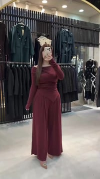 سوت قطعتين • قطن ليكرا • فري سايز حتى ٨٠ك