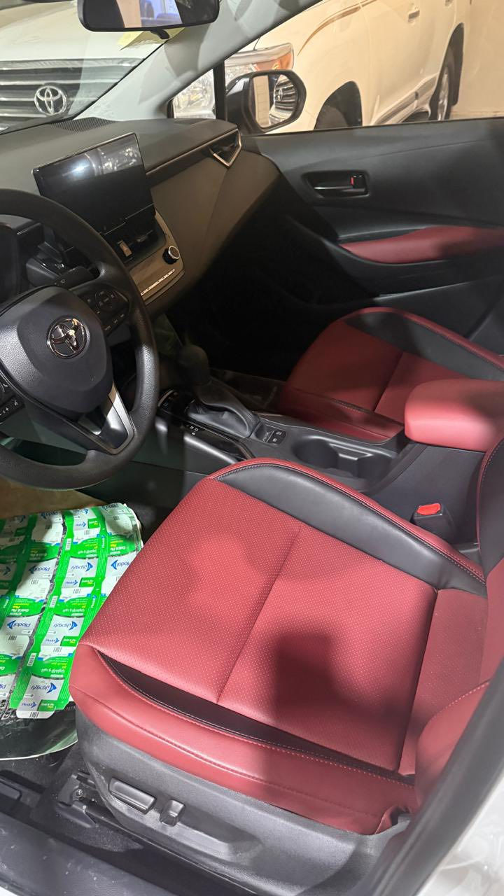 تويوتا كورلا 2025 S بلاك ادشن زيرو صدفي ويل 17 بلاك جنح اصلي وكرسي كهرباء  وجلد ماروني فوول مواصفات مرقم وكامل وتحويل مباشر السعر 173$ 
للاتصال ***********
