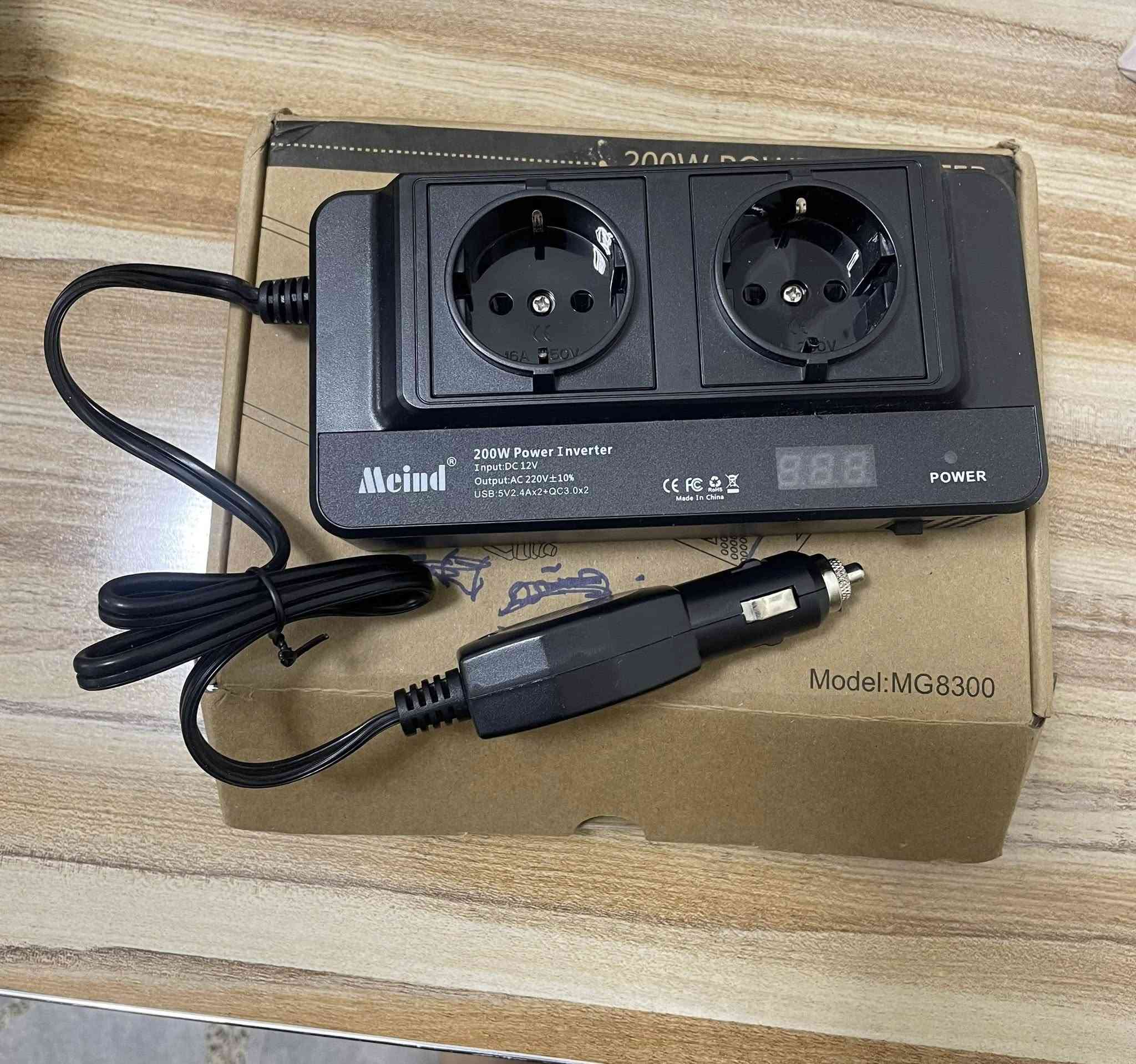 إنفيرتر كهرباء  للسيارة
✔️ مخرج كهرباء 220V
✔️ عدة مخارج USB
✔️ تشغيل أكثر من جهاز
✔️ حجم مناسب وسهل الحمل
✔️ مفيد للسفر والسيارة


**إذا كنت صاحب هذا الإعلان وتريد حذفه لأي سبب، رجاءا أرسل رسالة إلى الدعم الفني**