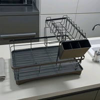 منشفة صحون ومنظم مطبخ متعدد الوظائف مع صينية تصريف وصنبور تفريغ السعر ...