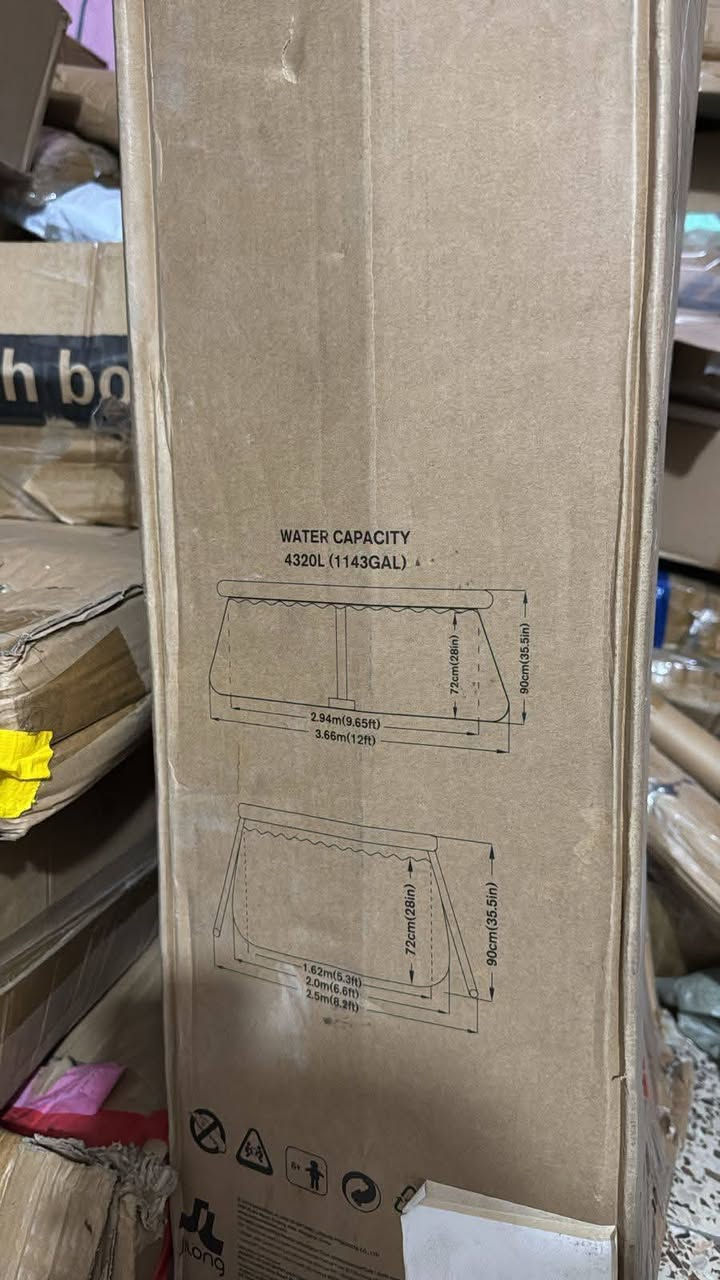 مسبح عملاق
عرض 3متر
ارتفاع 90
يجي ويا ستان حديد ونفخ 
جديد
قطع أمزون


**إذا كنت صاحب هذا الإعلان وتريد حذفه لأي سبب، رجاءا أرسل رسالة إلى الدعم الفني**