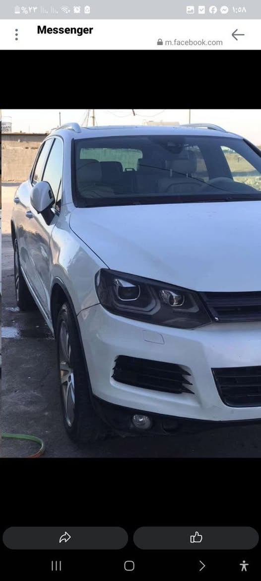 VW Touareg 2014 
بيع سريع !!!

موديل 2014 خليجي لون ابيض سدفي 

محرك 6 سلندر كاز توربو ديزل محرك نظيف

3 قطع قطع صبغ 

سيارة أعلى فيئة فول فول مواصفات 

-بانوراما -دبلات هوائية  -كشنات جلد و كهربائي -كشنات اثنين امامي ميموري -كشنات امامي تدفئة و تبريد -تبريد مركزي -لايتات أوتو و زيتون -مراية كهربائية و أوتو -كاميرة 360 -حساسات 360 -كير سبورت بالستيرن -ستيرن كهربائية تحكماتها -رادارات جانبي -صندوق شفط -انارات داخلية مخفية بلادي - دبل جام

سيارة كير محرك و كهربايات كلها بشرط سيارة كلش نظيفة تحويل بشرط مكان سيارة اربيل*********** 
سنويه جديد رقم جديد الماني
