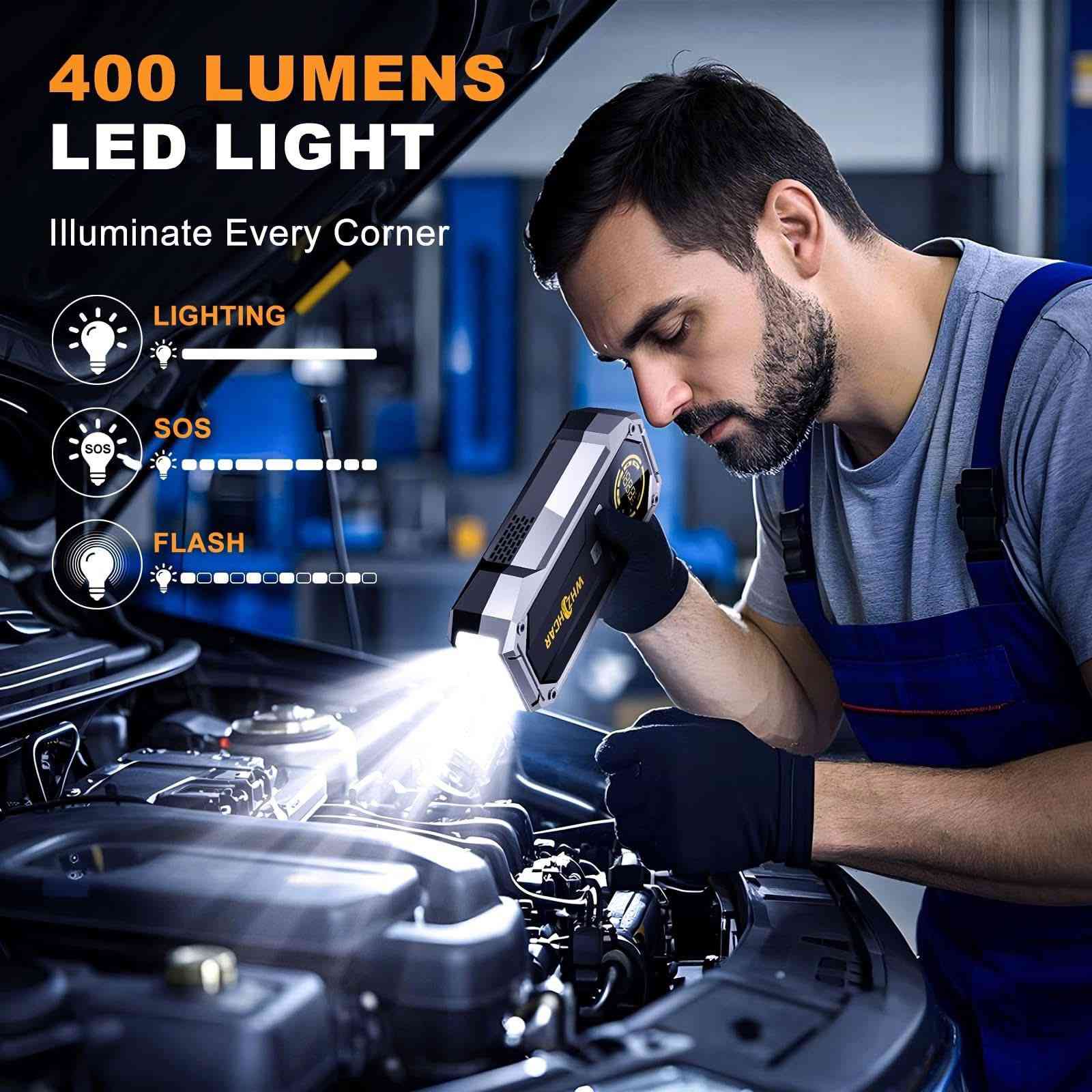 جطل سيارة أوروبي 4 في 1
منفاخ تايرات، باوربانك لشحن الموبايل، لايت طوارئ
حجم بطارية 26800
Starter Battery with Compressor with 26800mAh Peak Power 6000A 150PSI Compressor with LCD Display, Portable Starter with LED Flashlight


**إذا كنت صاحب هذا الإعلان وتريد حذفه لأي سبب، رجاءا أرسل رسالة إلى الدعم الفني**