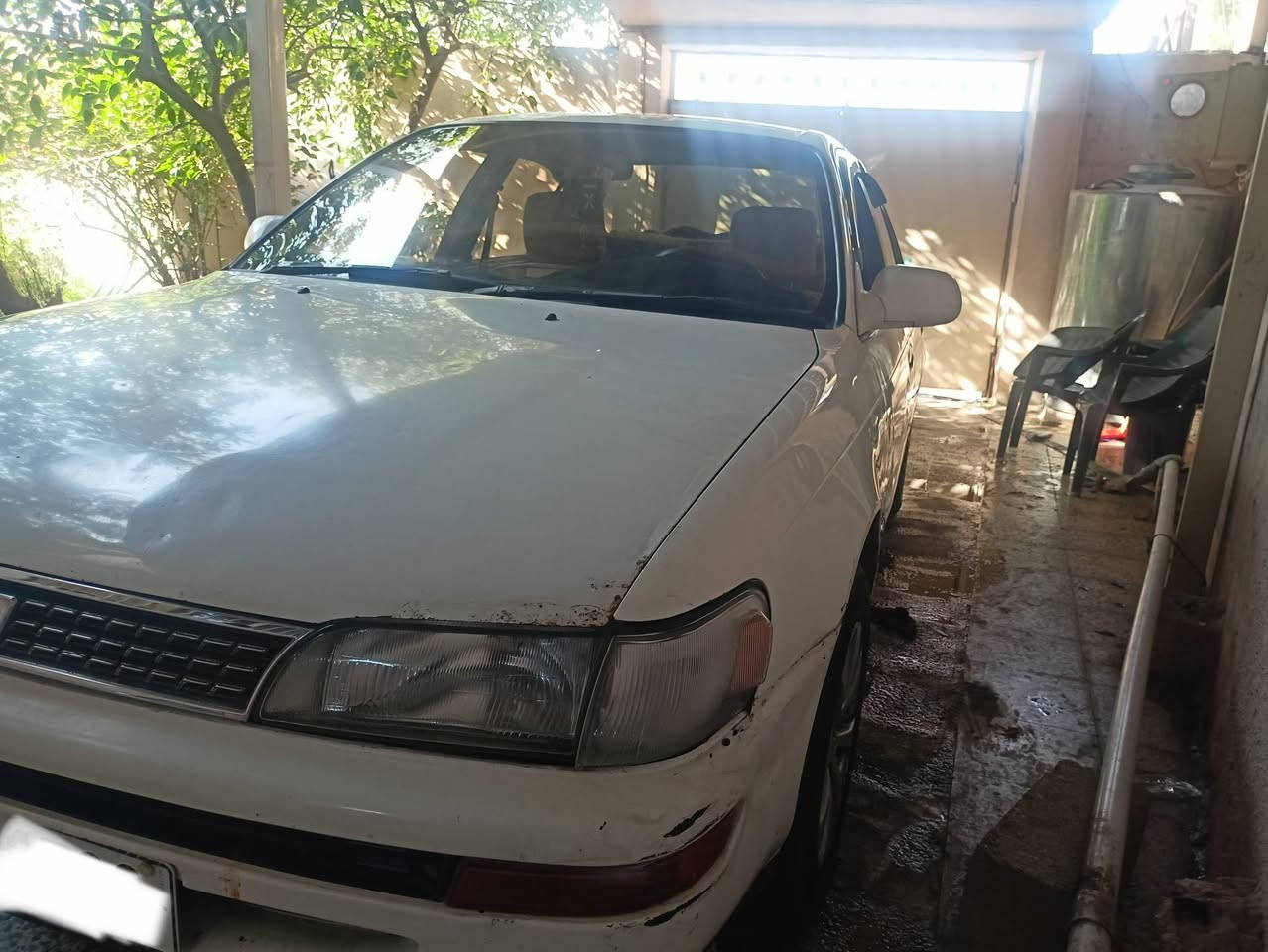 كورلا 94
بأسمي شرط التحويل 
سنويه جديدة 
قطرة صبغ ما بيها فقط بعض الملاحضات 
مبدل جاملغ امامي جهة السايق مال گصه بدون صبغ 
تبريد شغال بس يعوزو غاز ( يشتغل بس ما بارد حيل الغاز قليل)
گير توماتيك 
سعر 55 وبيها مجال نقد فقط 
هاتف ***********
عنوان موصل
