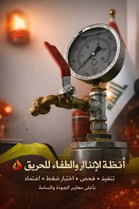 نعمل على تجهيز وتنفيذ منظومات الإطفاء والانذار للحريق 🔥 والتأسيسات الم...