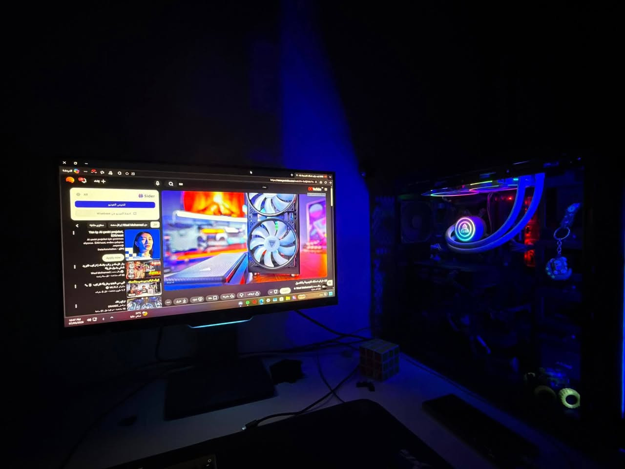 تحيه طيبه كيس للبيع مستخدم
CPU: Ryzen 5 5600

GPU: Palit GeForce RTX 3060/12

Motherboard: MSI X470

RAM: 16GB XPG DDR4

Storage: SSD 240GB

 HDD 1TB

PSU: Thermaltake 700W

Cooler: Phanteks 240mm Liquid Cooler
السعر 850 الف متوفر توصيل جميع المحافظات مكاني كربلاء ***********
