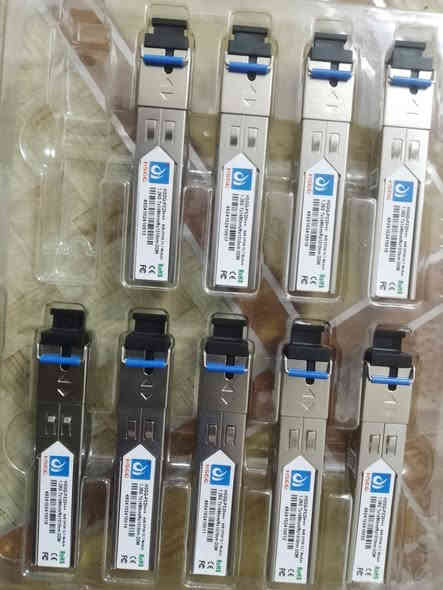 Sopto SFP 10G LR 20km m
نوع الكونكتر : LC Duplex

المسافة : 20km

حجم البيانات : 10G

الطول الموجي : 1310nm

نوع الشعرة : Single Mode

التوافق :  مع اجهزة المايكروتك 

السعر : 25$
وبيه مجال للطيبين

للإستفسار عن الأسعار والتفاصيل يرجى الإتصال أو مراسلتنا عن طريق تطبيق الوتساب على الرقم
***********
