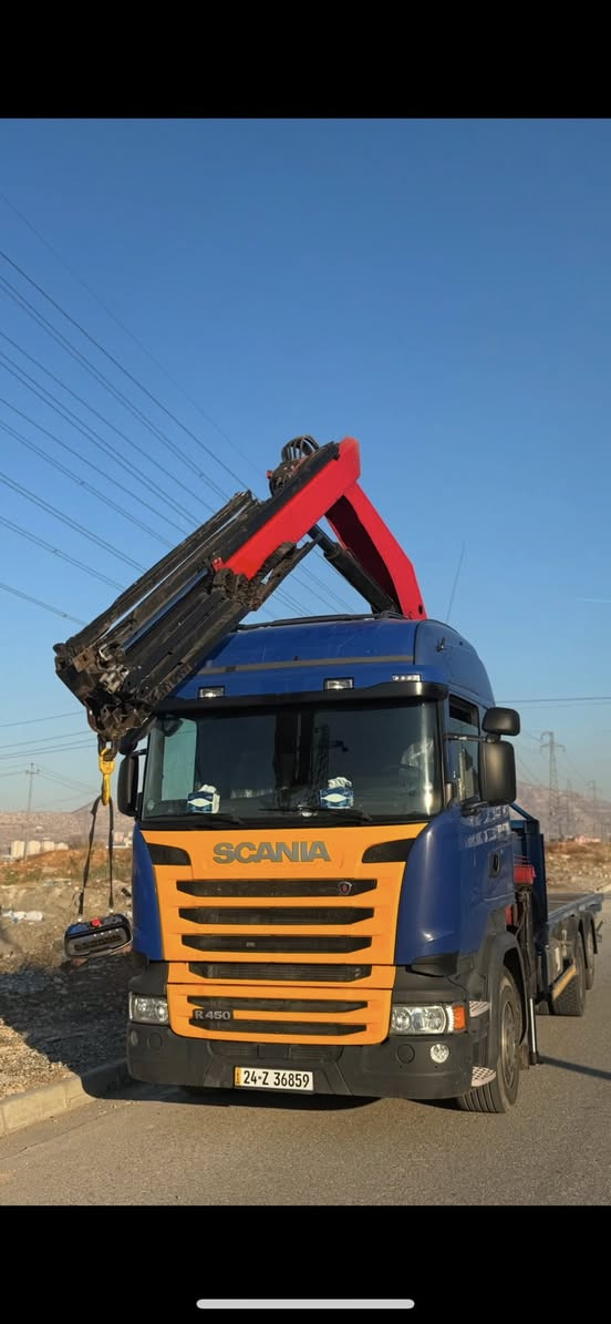 اسكانيا كرين✅ 
موديل ٢٠١٧✅
حجم R450✅
فوول مواصفات ✅
ريتايدر ✅
ثلاجة✅
حساس ✅
رادار ✅
بودي كبان✅
طغم تاير جديد ✅
رقم سنوي جديد ✅
ريموت كونترول ✅
فول سيفتي ✅
عنوان (دهوك)✅
رقم تلفون ☎️: ***********
