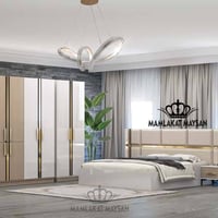 غرفة نوم 7 قطع • كنتور 6 باب 225سم • سرير 180×200