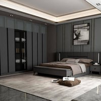 غرفة خشب تركي • ١٠ قطع • سرير مخزن