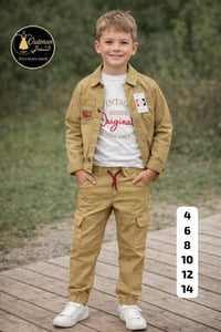 طقم أولاد • ثوب جينز • مقاسات ٦-١٦