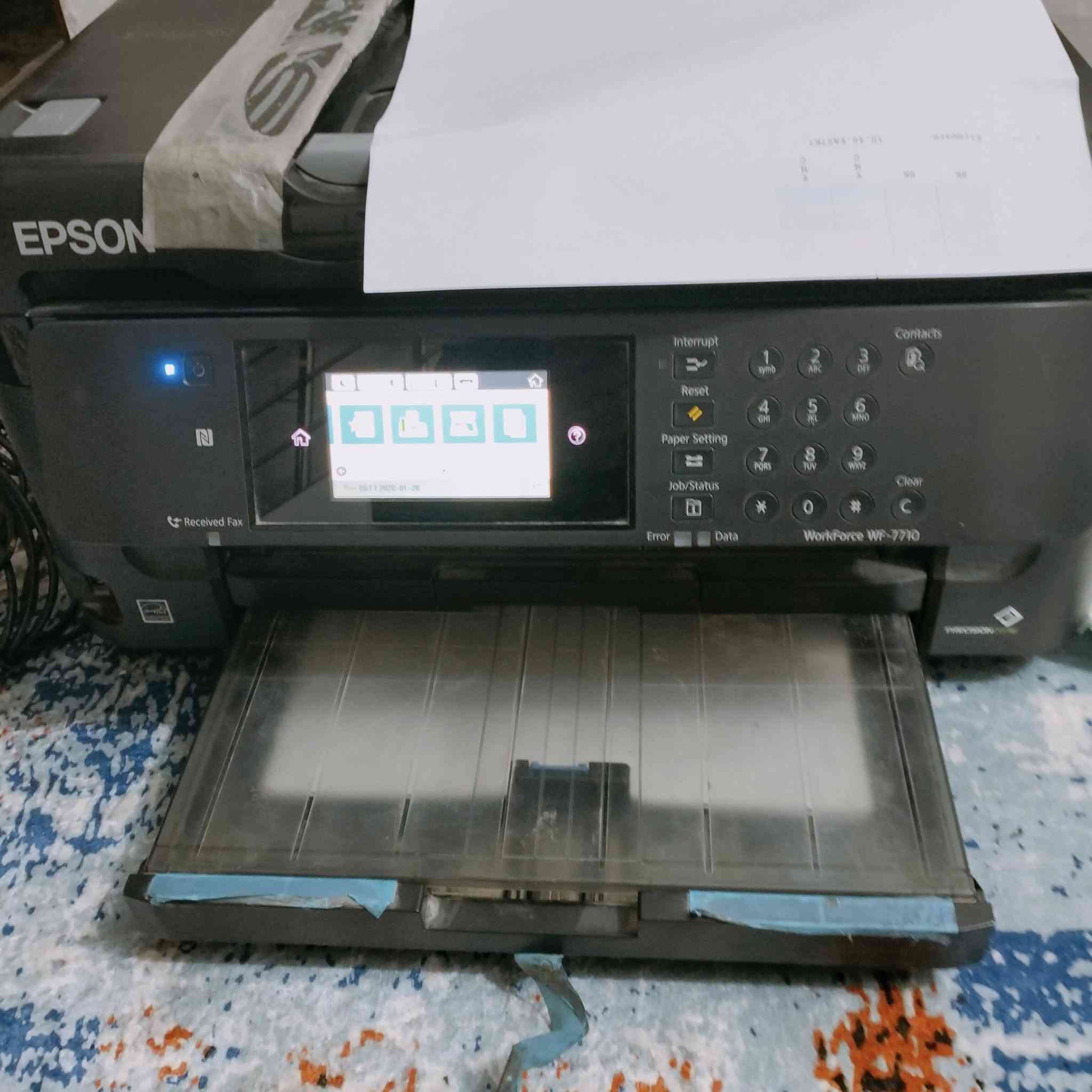 طابعة إبسون 7710 A3,/A4 فتحة من الظهر لورق الصور فيدر واف اي وهذا العداد  المكان بغداد *********** متواجد واتس آب السعر 200 الف
