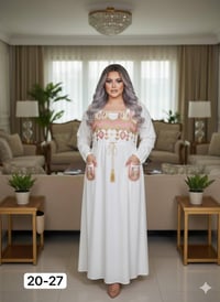 دشداشه كشمير • تطريز ستراس • مقاسات 2XL-5XL