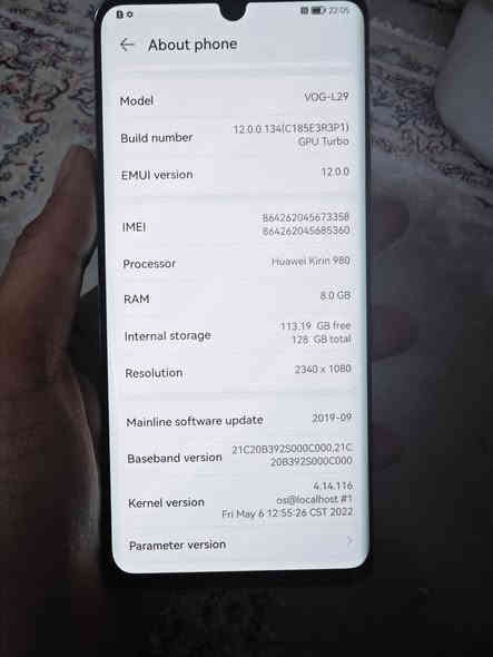 P30 pro
رامی 8
زاکیرەی 128

2 سیمە و  شاشە و پشتی شوختی نییە
ئەشیای نەماوە

بەس کامێرای سەرەکی تاکو زومی 10x    تەلخە
ماباقی بە شەرتی بئ عەیبە
لە. سلئمانی نرخی 310 هەزارە
***********
