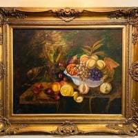 لوحه زيت على قماش  Still life (طبيعه صامته) قياس 100×80 سم للبيع السعر...
