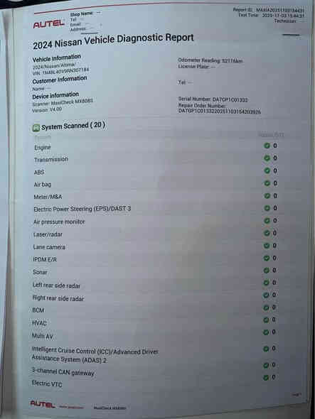 Altima 2024 SV 

ڕەنگی ڕەش 

تەنها دەرگا و چاملخی دواوەی لەسەر شوخت سبوغە

دەرگای سایەق بیلاد گۆڕاوە

واتا دوو پارچەی بۆتە سبوغ  

بێ ئێرباگ هەمووی سەلامەتە

هەموو گیانی بە شەرت

تا ١-١-٢٠٢٦ رەقەم کاتیەکەی ماوە 

هەززە و فحصی تازە کراوە

1N4BL4DV9RN307184

ڕۆنی ئەڵمانی بۆ تێکراوە و سێرڤس عامی بۆ کراوە 

 نرخی ١٥٢$ مەجالێکی برایانە

لە هەولێرە 

WhatsApp *********** أربيل
