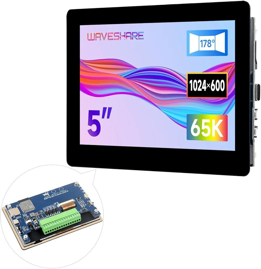 متوفر شاشة احترافية 
Waveshare ESP32-S3 5inch Capacitive Touch  Display Development Board, 5-Point Touch, 32-Bit LX7 Dual-Core Processor, Support Wi-fi & BLE, with Onboard Antenna, 1024x600 Display   جديد . للاستفسار على الخاص Resolution


**إذا كنت صاحب هذا الإعلان وتريد حذفه لأي سبب، رجاءا أرسل رسالة إلى الدعم الفني**
