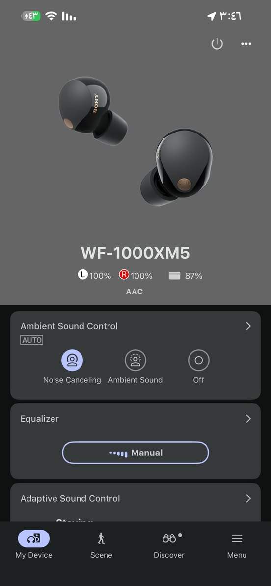 ايربود من شركه سوني اصلية وجديده مامستخدمه هوايه السماعه تربط علتطبيق مال شركه سوني كلش اعتيادي للبيع حط سعرك تواصل خاص او واتس ***********
