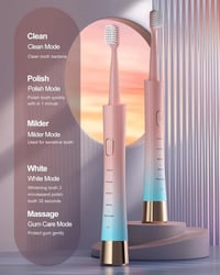 فرشاة أسنان صوتية • شحن USB • مقاومة ماء IPX7