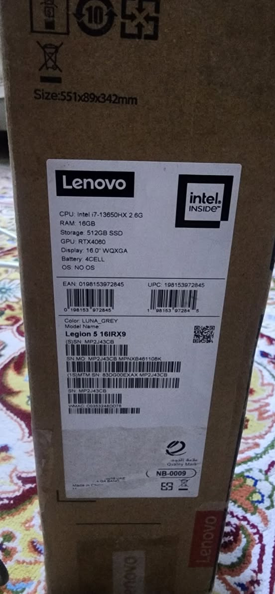 LENOVO LEGION 5
CI7 GEN 13 HX
RAME 16G 5600
HARD 512SSD
MONITOR 16 IPS 165 2K
RTX 4060 8G 140W
مكان ناصرية
السعر ١٤٠٠ بية مجال قليل
لايوجد خدمة توصيل


**إذا كنت صاحب هذا الإعلان وتريد حذفه لأي سبب، رجاءا أرسل رسالة إلى الدعم الفني**