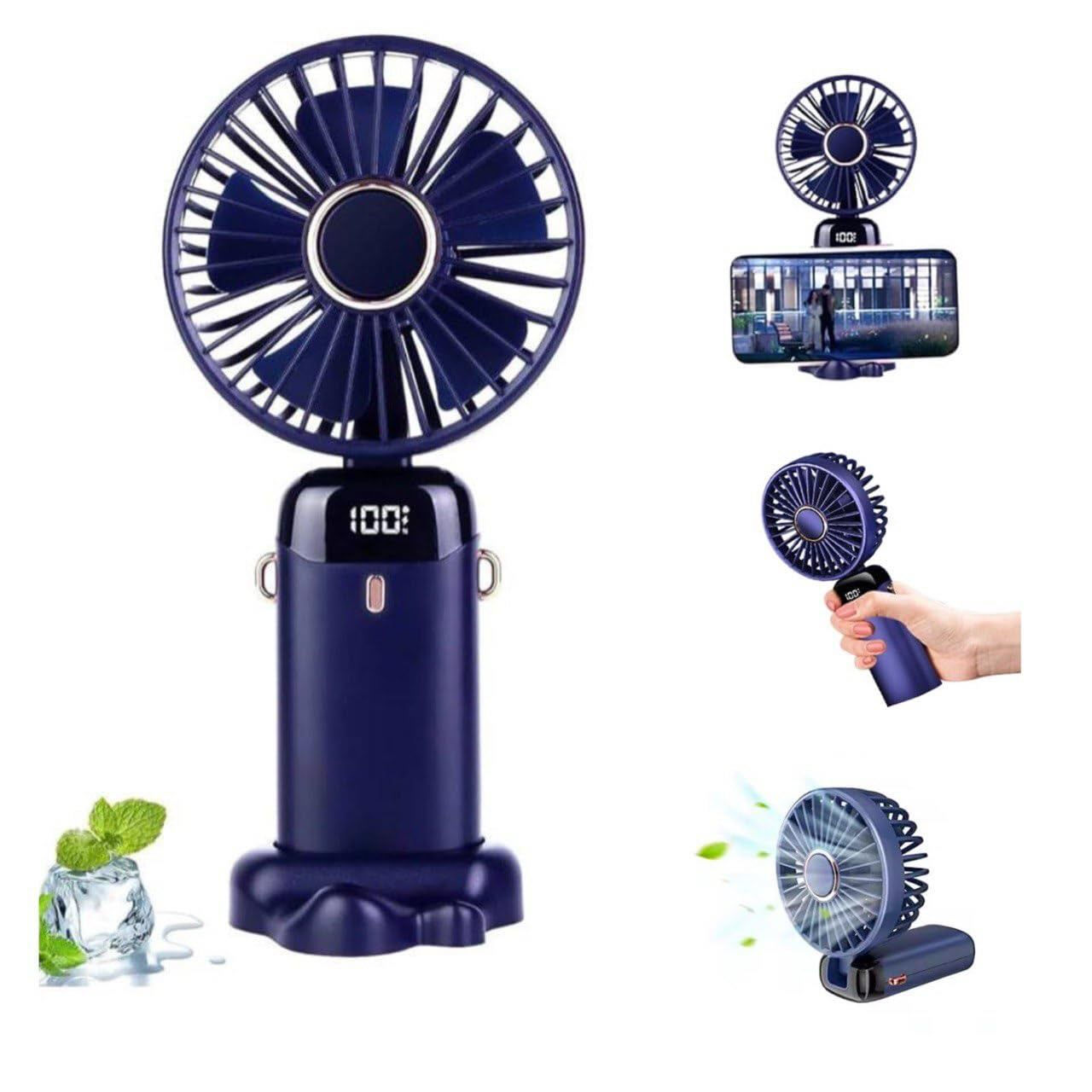 إليك أبرز المميزات التي يوفرها هذا النوع من المراوح المحمولة المزودة بشاشة رقمية:
المواصفات التقنية والمميزات
• شاشة LED رقمية: تتيح لك معرفة نسبة شحن البطارية المتبقية بدقة، وأحياناً تعرض مستوى سرعة المروحة، مما يجنبك انقطاع الشحن المفاجئ.
• تصميم 3 في 1 (متعددة الاستخدامات):
• محمولة باليد: بفضل مقبضها المريح.
• مكتبية: تأتي مع قاعدة منفصلة (تظهر في أسفل الصورة) لتثبيتها على المكتب.
• قابلة للتعليق: غالباً ما تحتوي على فتحات جانبية لتركيب حبل (علاقة) لتعليقها حول الرقبة.
• تحكم في السرعات: تدعم عادةً عدة مستويات للسرعة (من 3 إلى 5 سرعات) لتناسب حاجتك من الهواء الخفيف إلى القوي.
• قابلة للطي: يظهر من التصميم إمكانية طي رأس المروحة بزاوية 90 أو 180 درجة، مما يسهل توجيه الهواء أو وضعها في الحقيبة.
• شحن عن طريق USB: يمكن شحنها بسهولة عبر "باور بانك"، أو الكمبيوتر، أو شاحن السيارة.


**إذا كنت صاحب هذا الإعلان وتريد حذفه لأي سبب، رجاءا أرسل رسالة إلى الدعم الفني**