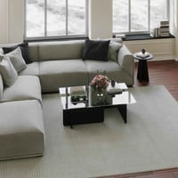 طاولة وسطية • خشب MDF • زجاج مقوّى