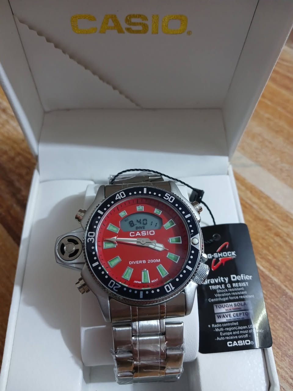 كاسيو باله دبل تايم  طلعتلي بهذا الشكل  قطعه نادره الرنك دوار وزن ثقيل مع علبه اصليه الميل فسفوري إضاءة في الليل بالعافيه الي ياخذها
يوجود توصيل باب بيتك 

٣٠ الف مع التوصيل


**إذا كنت صاحب هذا الإعلان وتريد حذفه لأي سبب، رجاءا أرسل رسالة إلى الدعم الفني**