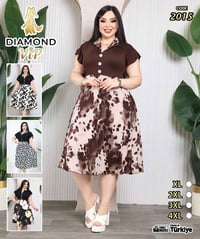 فستان زبدة • كلوش تركي • ٤ نقشات