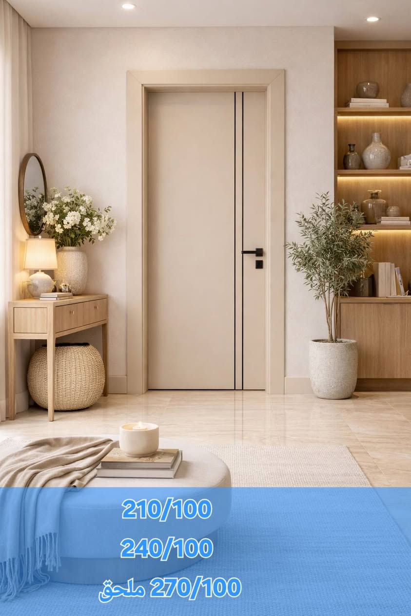 ناوازەیی هەڵبژاردە نییە، شێوازی ژیانە
الفخامة ليست خيارًا، بل أسلوب حياة

دەرگاکانی ناوماڵی بە کوالێتی نایاب، بۆ ئەوانەی باشترین دەوێت
أبواب داخلية بجودة استثنائية لمن يبحث عن الأفضل

گەرەنتی گۆڕینەوە، نەک چاککردن، بۆ ماوەی ٥ ساڵ (ڕاستەقینە)
ضمان تبديل وليس تصليح لمدة 5 سنوات حقيقي

📞 *********** | *********** | ***********

📍 هەولێر، پشت عەلوە، ناو کۆمەڵگای کۆگاکانی حکومی – ڕێگای گوێر
📍 أربيل، خلف العلوة، مجمع المخازن الحكومية – طريق گوير
باشترین هەڵبژاردە بۆ خانوویەکی نایاب 
الاختيار الأمثل لمنزل ممیز
