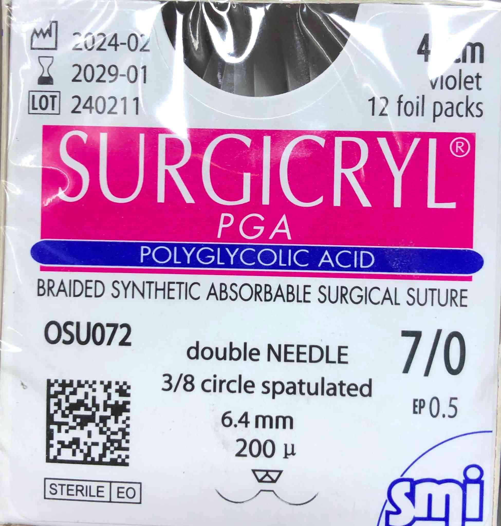 🔹 الدقة تبدأ من اختيار الخيط المناسب 🔹
نوفر لكم خيوط  فيكرل SURGICRYL PGA المخصصة لجراحات العيون بجودة عالية واعتمادية مضمونة.
✅ قياس 6/0
✅ قياس 7/0
✅ مفحوصة وجاهزة للتجهيز الفوري
✅ مناسبة للإجراءات الجراحية الدقيقة
لأن نجاح الجراحة يبدأ من تفاصيلها الصغيرة، اختر الخيوط التي تمنحك الثقة والأداء المطلوب.
📍 مكتب شريان للمستلزمات الطبية
📞 واتساب: ***********
العنوان /باب  المعظم تقاطع الصرافية عمارة الجوهرة ،مكتب شريان
