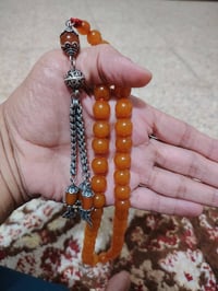 سبحة كهرب روسي شمعي اصلي ٥٩غرام  عدد الحبات ٣٩ مع كركوشة فضة سعر نهائي...