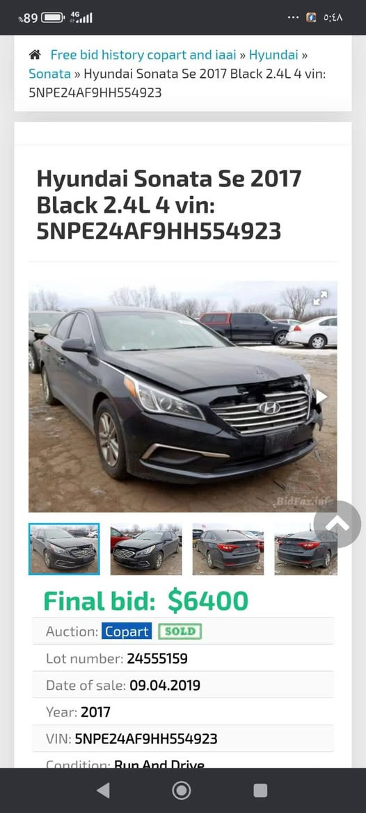 السلام عليكم مرخصة مدير الكروب سوناتا 2017 حادثة مثل ما مذكور بلفديو السياره جاهزة لفل واحد السنويه بااسمي 2030 المكان الديوانيه رقم الهاتف ***********السعر المطلوب 120
