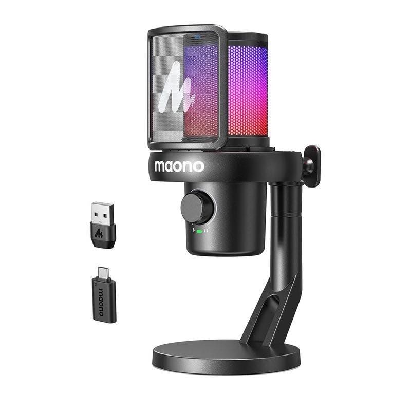 ميكروفون Maono DM40 (وإصداره الاحترافي DM40 Pro) هو ميكروفون مكثف لاسلكي/USB مخصص للألعاب والبث، يتميز بتقنية الذكاء الاصطناعي لعزل الضوضاء وتغيير الصوت (6-10 مؤثرات)، مع دقة صوت 24 بت/48 كيلوهرتز، وإضاءة RGB قابلة للتخصيص، ومراقبة صوتية في الوقت الفعلي عبر مخرج 3.5 ملم، وبطارية تدوم طويلاً (حتى 75 ساعة مع Pro 
جديد السعر 65 الف


**إذا كنت صاحب هذا الإعلان وتريد حذفه لأي سبب، رجاءا أرسل رسالة إلى الدعم الفني**